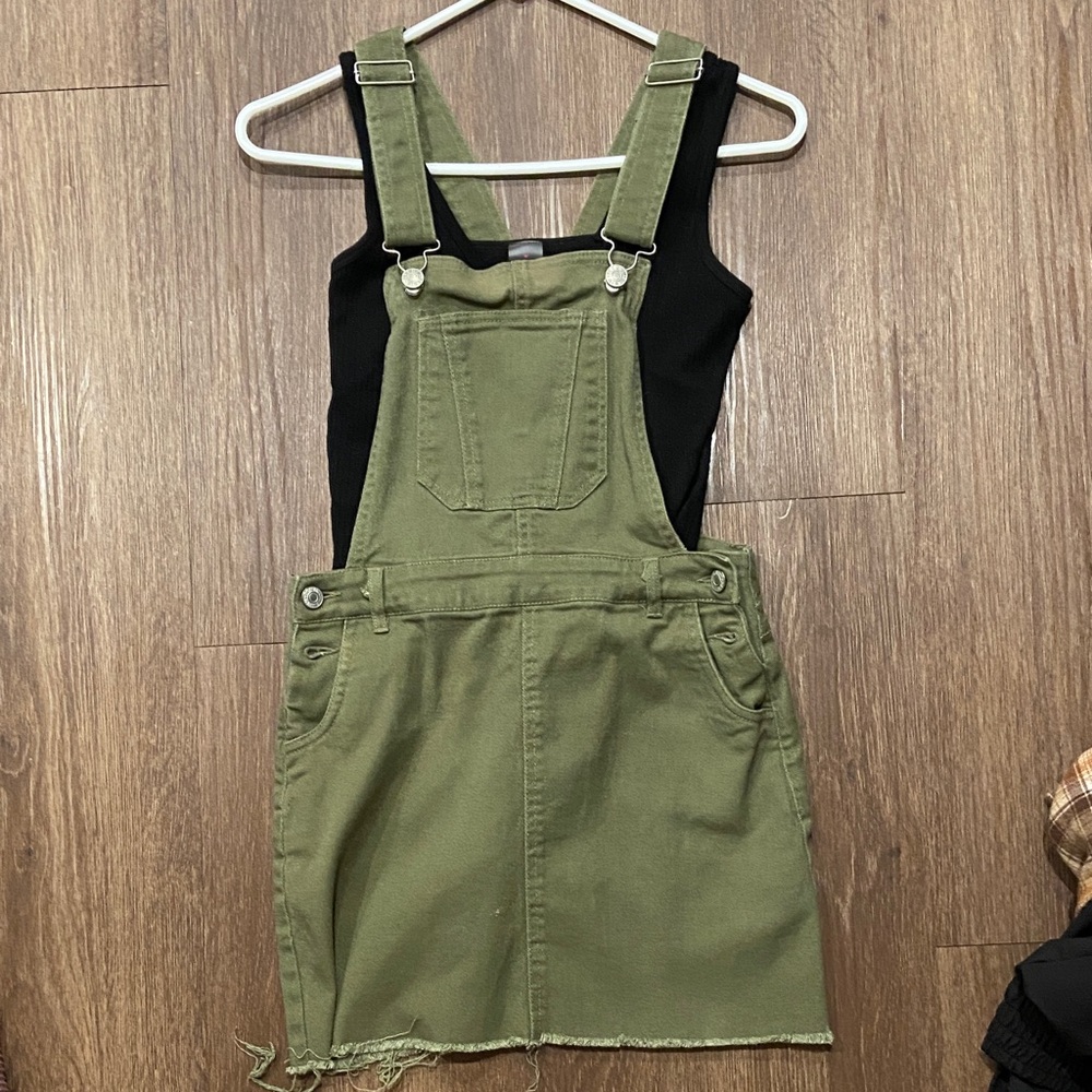 Green Overall Dress